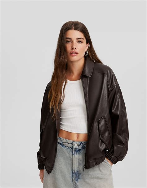 bershka faux leather jacket.